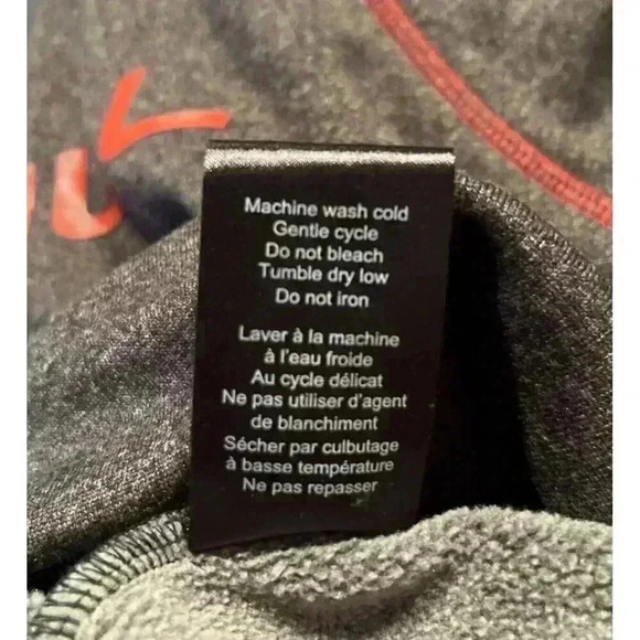 O’Neill Hoodie Men’s M  Long Sleeve Gray Red Hooded Pullover - Picture 7 of 7